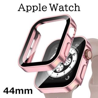 アップルウォッチ(Apple Watch)の専用 Watch ケース カバー フラット 44mm ローズピンク＆ブラック(その他)