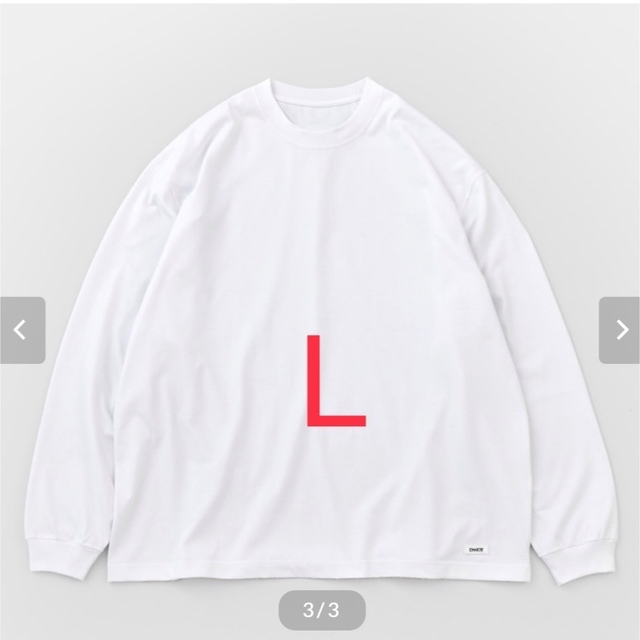 1LDK SELECT(ワンエルディーケーセレクト)の2Pack L/S T-Shirt (白黒各1枚ずつ）  Lサイズ　左裾下ロゴ メンズのトップス(Tシャツ/カットソー(七分/長袖))の商品写真