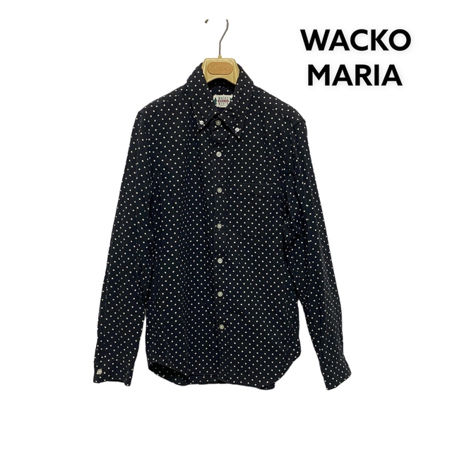 WACKO MARIA(ワコマリア)のワコマリア WACKO MARIA/長袖シャツ/ドット柄/ボタンダウン/ブラック メンズのトップス(シャツ)の商品写真