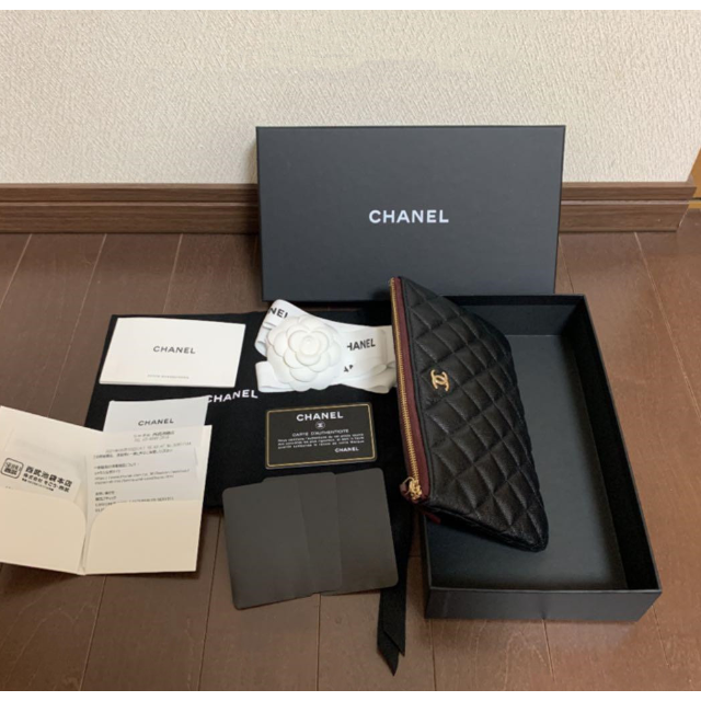 CHANEL - CHANELマトラッセキャビア クラシック ポーチ 20cmの通販 by かぽん's shop｜シャネルならラクマ