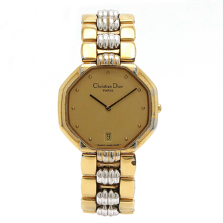 クリスチャンディオール(Christian Dior)のクリスチャン ディオール デポーズ ゴールド文字盤 GP （32030282）(腕時計(アナログ))