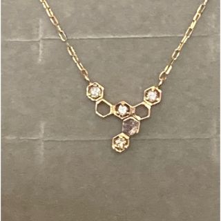 ジュエリーツツミ(JEWELRY TSUTSUMI)のちゃちゃこ様♡K10 ダイヤモンド ハニカムネックレス(ネックレス)