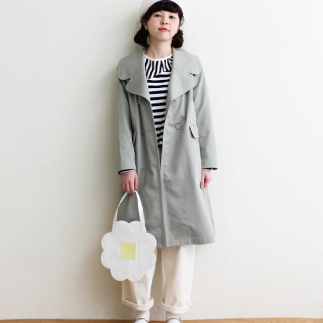 Dot&Stripes CHILDWOMAN(ドットアンドストライプスチャイルドウーマン)のDot&Stripes CHILD WOMAN ビッグ衿コート サックスブルー レディースのジャケット/アウター(ロングコート)の商品写真