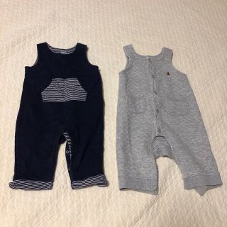 ベビーギャップ(babyGAP)のベビーギャップ ☺︎︎︎︎ オーバーオール2着セット(ロンパース)