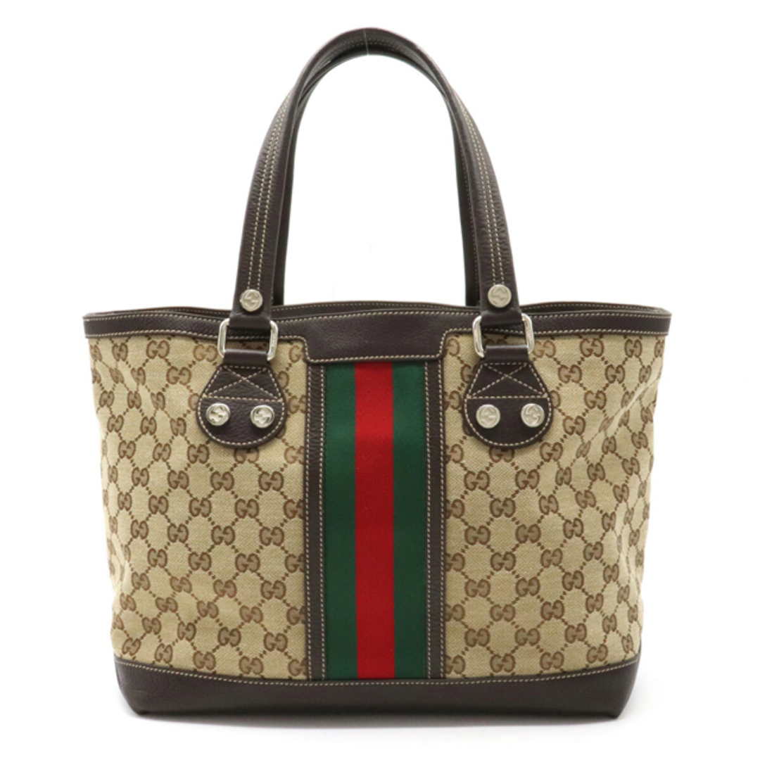 Gucci - グッチ GGキャンバス シェリーライン トートバッグ (12170369