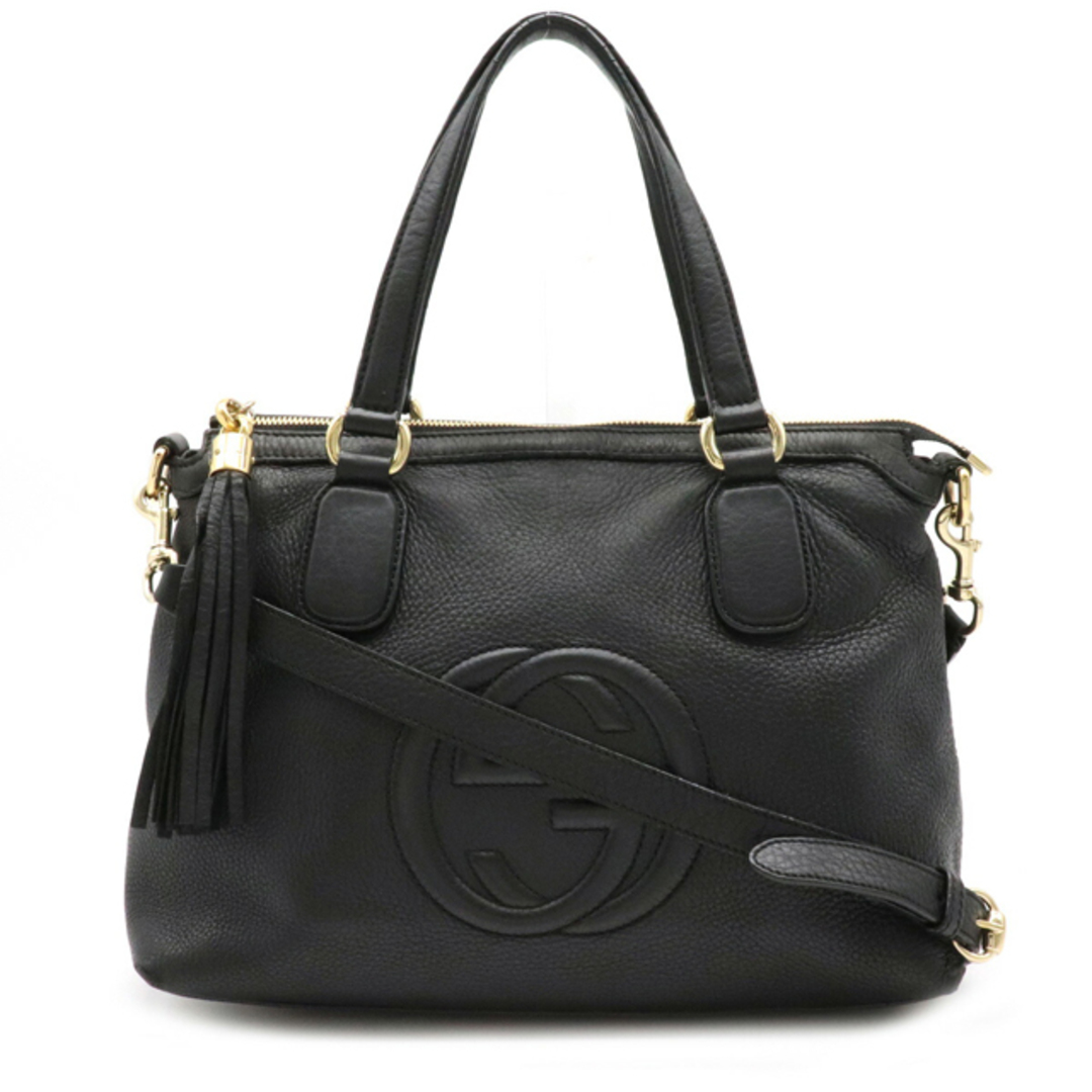 GUCCI グッチソーホーインターロッキングGハンドバッグショルダーバッグ-