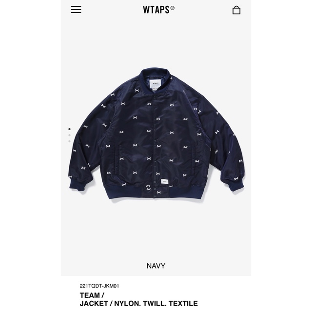 W)taps - 22SS WTAPS TEAM / JACKET / NYLON ブラック Lの通販 by ...