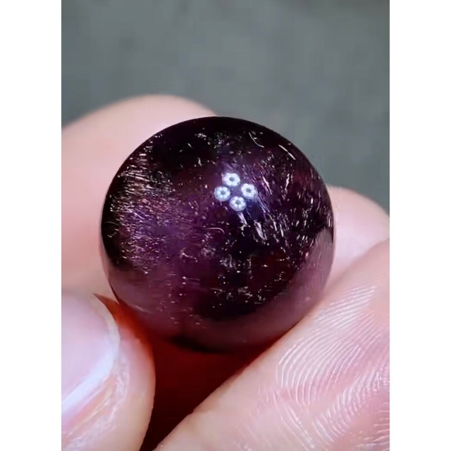 ⭐︎【高級】フラワー パープルルチル スーパーセブン 丸玉 18.1mm