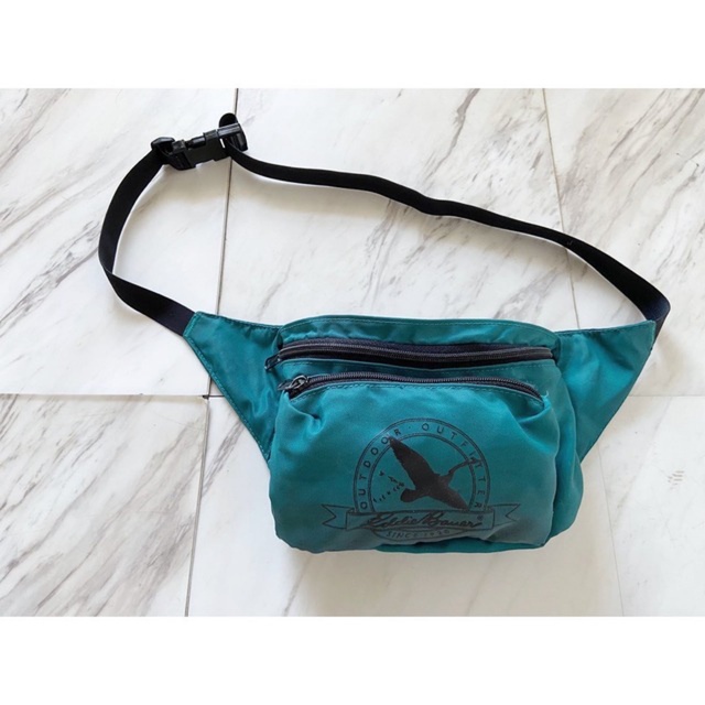 スノーブルー 珍品 90s eddie bauer 2way ボディーバッグ ウエスト