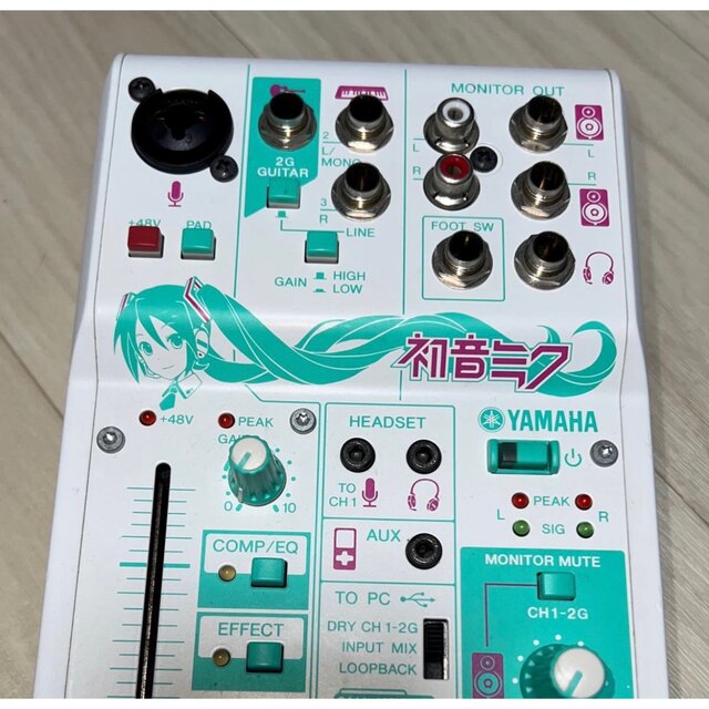 ヤマハ(ヤマハ)の【初音ミク】YAMAHAウェブミキサー　限定モデル　本体、ケーブル 楽器のDTM/DAW(オーディオインターフェイス)の商品写真