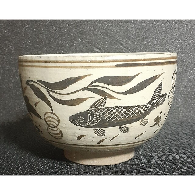 中国古美術 中国古陶磁器 古玩 明朝明代 磁州窯 鉄絵 宝珠に魚藻 中国古美術 中国古陶磁器 古玩 明朝明代 磁州窯 鉄絵 宝珠に魚藻