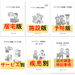 （2冊セット）ケアプラン文例【組み合わせ自由】(その他)