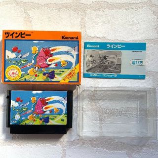 ファミリーコンピュータ(ファミリーコンピュータ)の◆ツインビー◆ファミコンソフト、箱・説明書付き【動作確認済】(家庭用ゲームソフト)