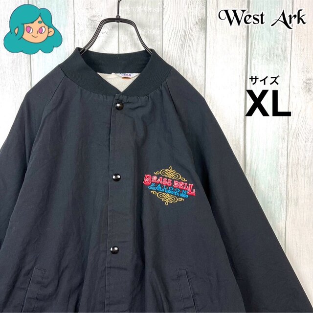 スタジャン スイングトップ ヴィンテージ 刺繍 USA製 90s 古着 XL スタジャン スイングトップ ヴィンテージ 刺繍 USA製 90s 古着 XL