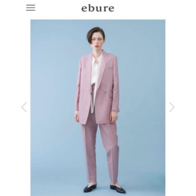 Ron Herman(ロンハーマン)のebure エブール ライトシャークスキン タックパンツ 36 ピンク レディースのパンツ(その他)の商品写真