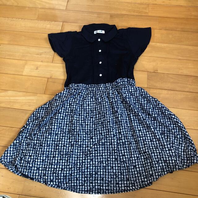 pom ponette(ポンポネット)のポンポネット　ワンピース　半袖　L キッズ/ベビー/マタニティのキッズ服女の子用(90cm~)(ワンピース)の商品写真