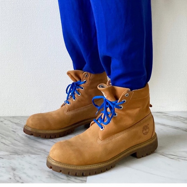 珍品 TIMBERLAND × WOOLRICH ブルーシューレース ブーツ 【日本産】 35