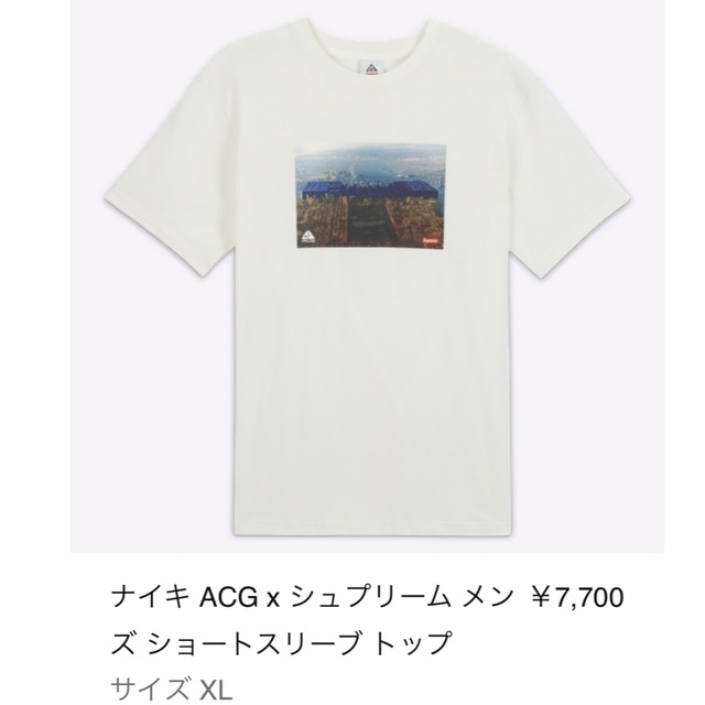 専門店では NIKE - シュプリーム　ナイキ ACG コラボTシャツ　XLサイズ Tシャツ+カットソー(半袖+袖なし)