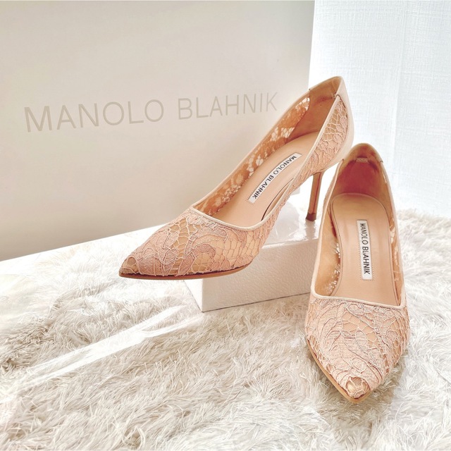 MANOLO BLAHNIK マノロブラニク ハイヒール  レースパンプス　美品