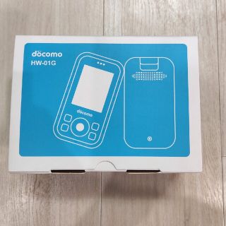 エヌティティドコモ(NTTdocomo)のキッズケータイ HW-01G ブルー 新品未使用(携帯電話本体)