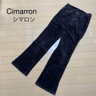 シマロン(CIMARRON)のCimarron シマロン　ストレートパンツ　コーデュロイ　黒(デニム/ジーンズ)