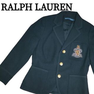 ラルフローレン(Ralph Lauren)のラルフローレン　ジャケット　紺ブレ　金ボタン　ワッペン　S　カシミア　アンゴラ(テーラードジャケット)