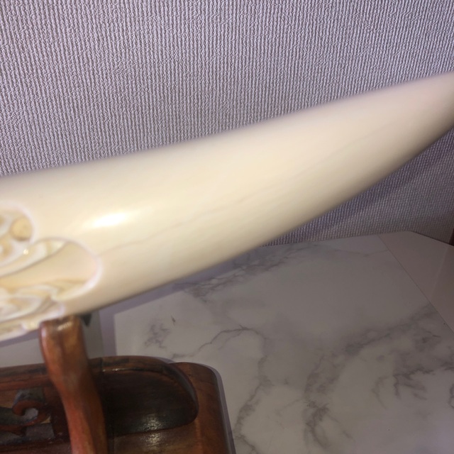 象牙風 置物 龍彫刻 2