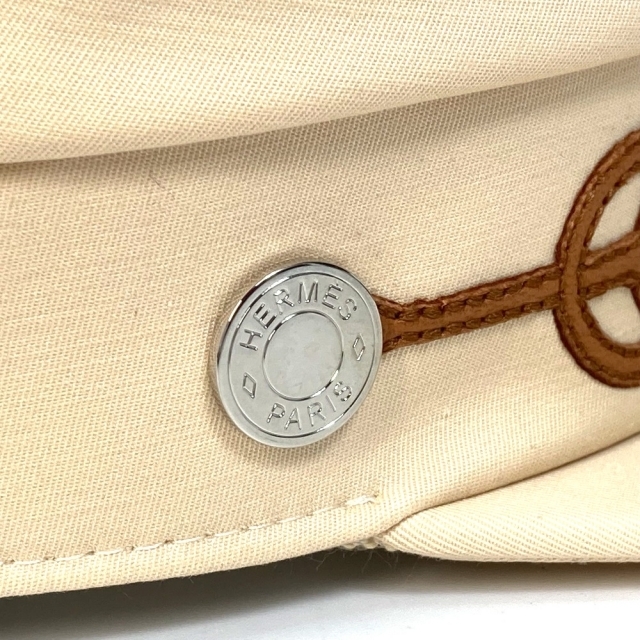 おしゃれ人気 エルメス HERMES キャスケット コットン レザー カブール
