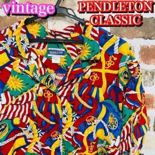 ペンドルトン(PENDLETON)の希少✨ヴィンテージ品　PENDLETON classic アロハシャツ　マルチ柄(シャツ)