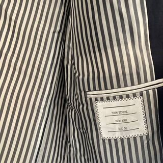 Thom Browne 大目玉 バルカラーコート 00 ネイビー 紺色