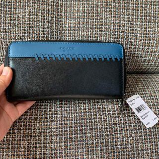 コーチ(COACH)の少し訳あり　75209 コーチ　長財布　ブラック×ブルー(長財布)