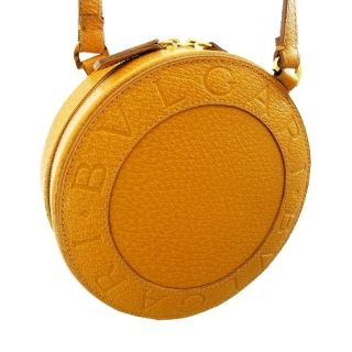 ブルガリ(BVLGARI)のブルガリ ヨーヨー B01 ラウンド型 ロゴレザー ショルダーバッグ オレンジ(ショルダーバッグ)