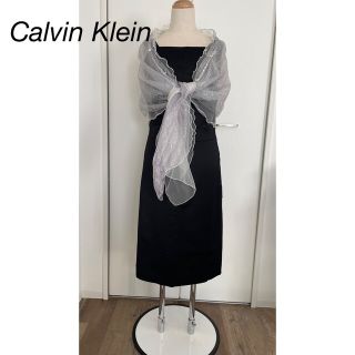 カルバンクライン(Calvin Klein)のカルバンクライン　ブラックワンピース(ひざ丈ワンピース)