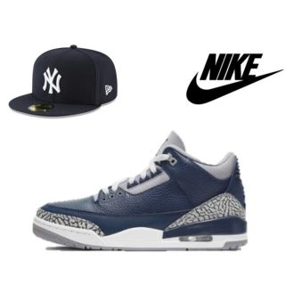 ナイキ(NIKE)のNIKE AIR JORDAN 3 MIDNIGHT NAVY 新品 26.5(スニーカー)