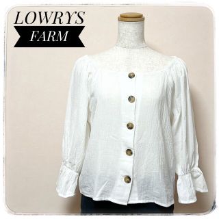 ローリーズファーム(LOWRYS FARM)のLOWRYSFARM ローリーズファーム✨ブラウス シャツ ホワイト 薄手(シャツ/ブラウス(長袖/七分))