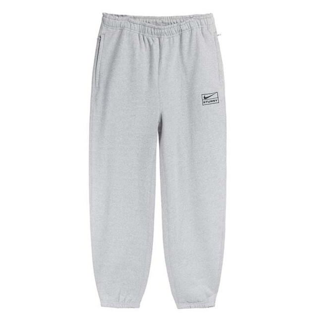 Stussy × Nike Washed Fleece Pant Grey