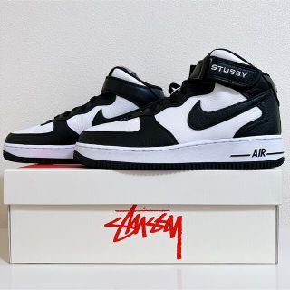 ナイキ(NIKE)のStussy × Nike Air Force 1 Mid 26.0cm(スニーカー)