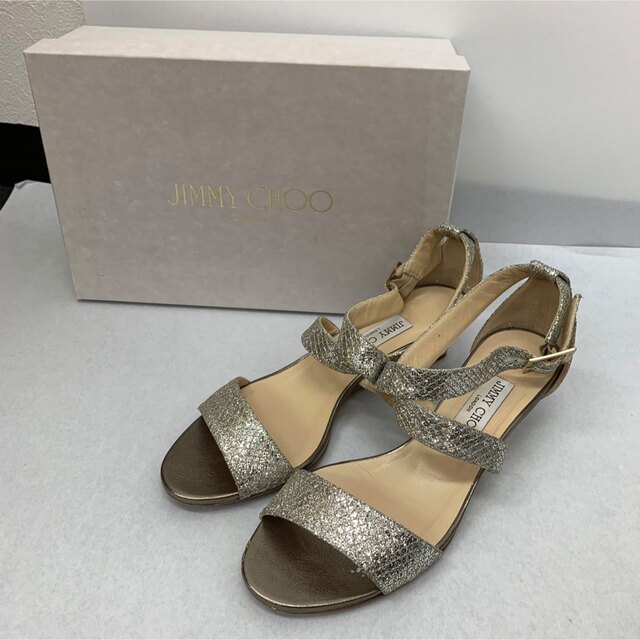 JIMMY CHOO(ジミーチュウ)のJIMMY CHOO グリッターサンダル レディースの靴/シューズ(サンダル)の商品写真