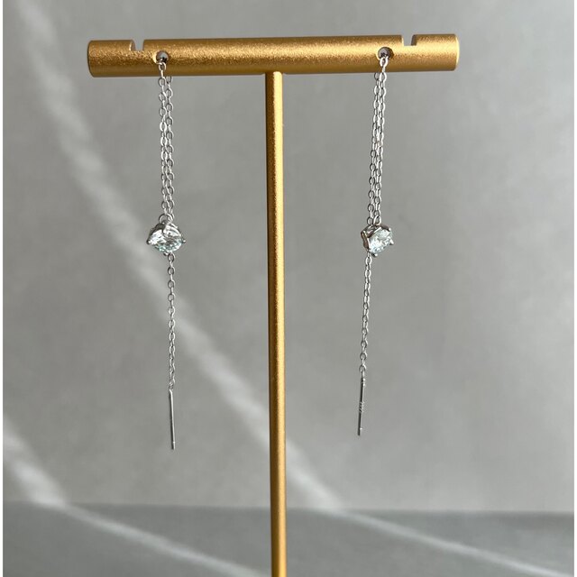 シルバー925 モアサナイト1ct ピアス レディースのアクセサリー(ピアス)の商品写真