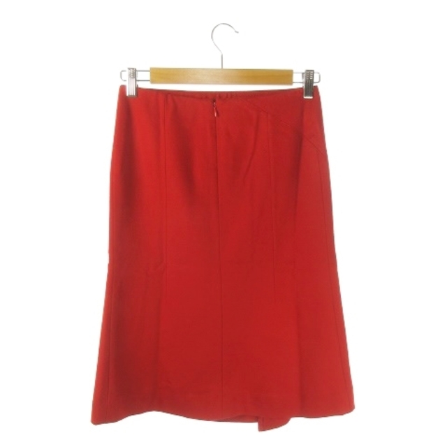 INTERPLANET(インタープラネット)のインタープラネット スカート フレア ひざ丈 スリット ウール 2 赤 レッド レディースのスカート(ひざ丈スカート)の商品写真