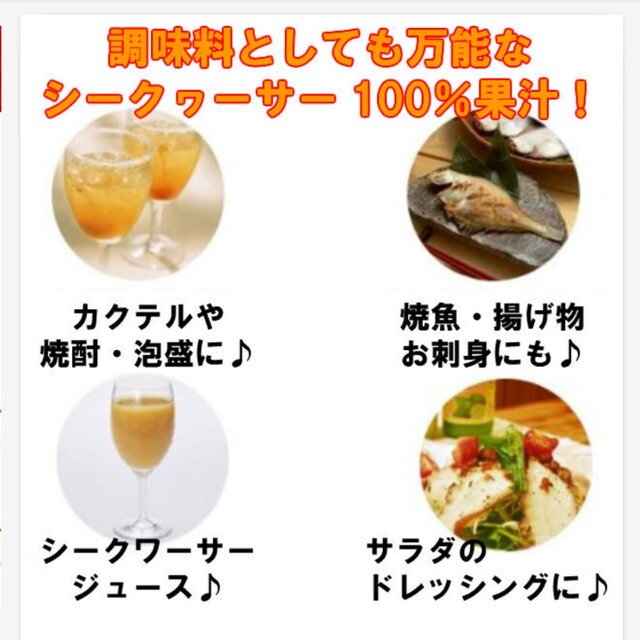 沖縄県産シークヮーサー1L×3本 食品/飲料/酒の飲料(ソフトドリンク)の商品写真