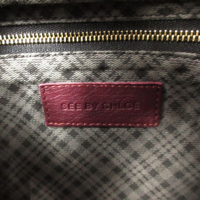 SEE BY CHLOE(シーバイクロエ)のシーバイクロエ ショルダーバッグ ハンドバッグ レザー タッセル エンジパープル レディースのバッグ(ショルダーバッグ)の商品写真