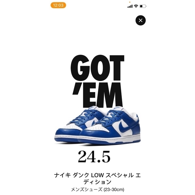 スニーカーNike Dunk Low SP Varsity Royal/Kentucky