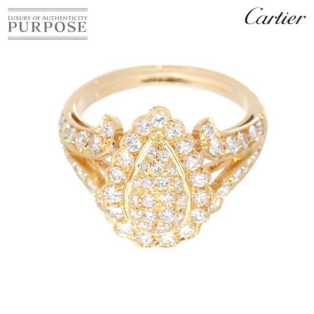 Cartier - カルティエ Cartier #53 リング ダイヤ K18 YG イエローゴールド 750 指輪 VLP 90171280