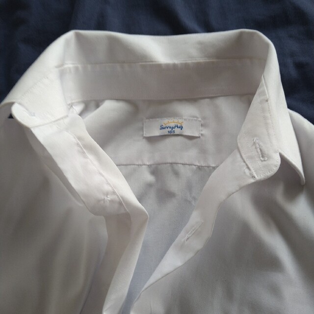 スクールシャツ　　165センチカラー...ホワイト袖丈...長袖柄・デ メンズのトップス(シャツ)の商品写真