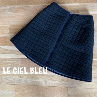 ルシェルブルー(LE CIEL BLEU)の【美品】LE CIEL BLEU キルト　スカート(ひざ丈スカート)