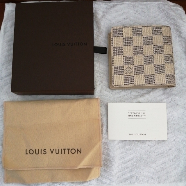 レディースルイ・ヴィトン二つ折り財布ダミエアズールLOUISVUITTON