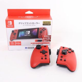 ニンテンドースイッチ(Nintendo Switch)のHORI 任天堂ライセンス グリップコントローラー レッド　USED(その他)