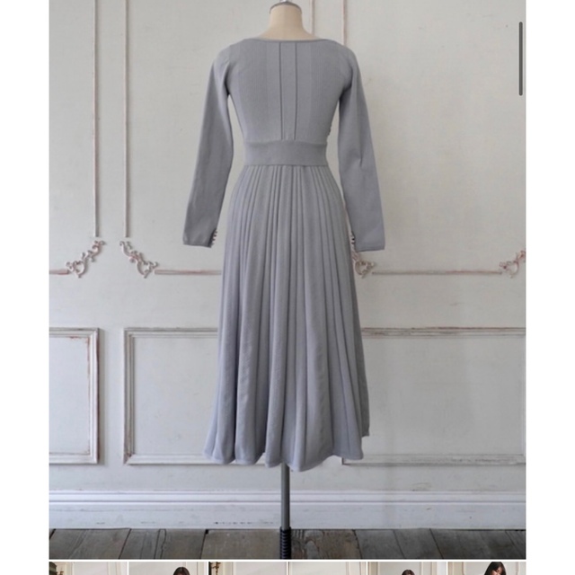 Her lip to(ハーリップトゥ)の【新品】Avignon Knit Lace Dress misty sky レディースのフォーマル/ドレス(ロングドレス)の商品写真