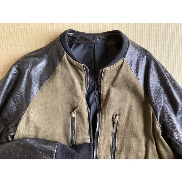 Monitaly Raglan Zipper Jacketレザージャケット